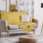 Ριχτάρι Τετραθέσιο Velvety 180×350 Art 8412 Ώχρα Beauty Home