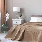 Πικέ κουβέρτα μονή Waffle 170×240 Μπεζ Beauty Home